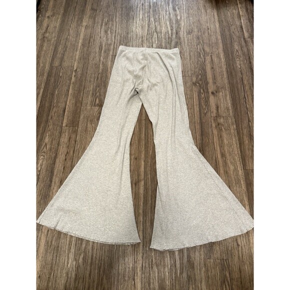 Aerie Ribbed Beloit Wide‎ Leg Pants Medium Gray - Picture 1 of 9